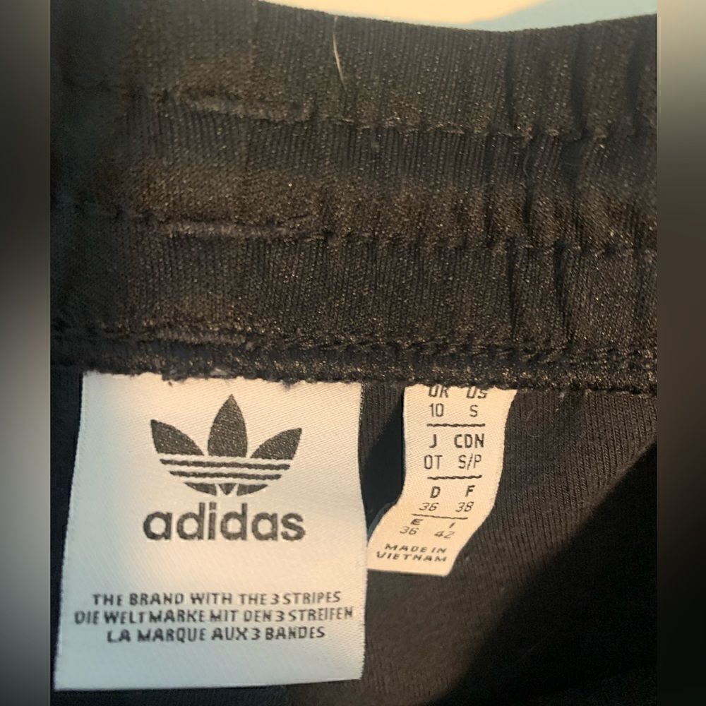 Adidas GUC black/white stripe track pants Size Small - Picture 4 of 7
